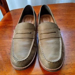 Sperry Topsider Green Leather Loafers Size 9.5